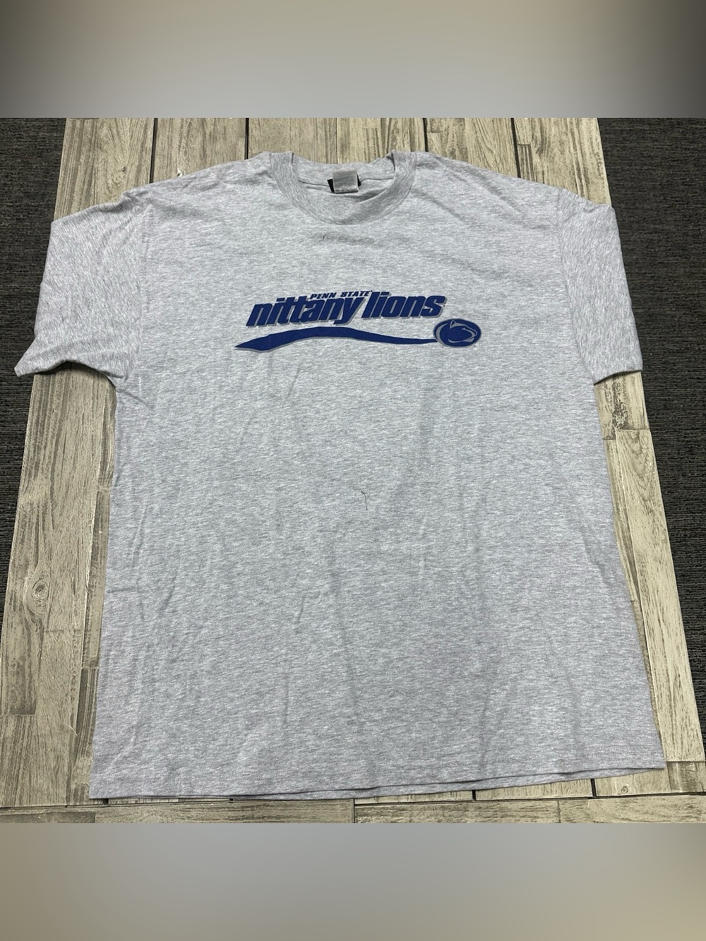 VTG 90s No Fear Penn State Nittany Lions Logo Tee XL Grey Collegiate